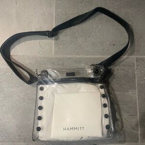 Hammitt Tony Medium Clear bag black/gunmetal NEW